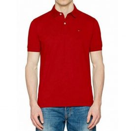 Camiseta Tommy Hilfiger Polo Masculino MW0MW03549-647 L Vermelho - Imagem 1