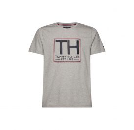 Camiseta Tommy Hilfiger Masculino MW0MW12605-P9V-00 S Cloud Heather - Imagem 1