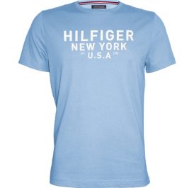 Camiseta Tommy Hilfiger Masculino MW0MW03573-459 XXL Celeste - Imagem 1