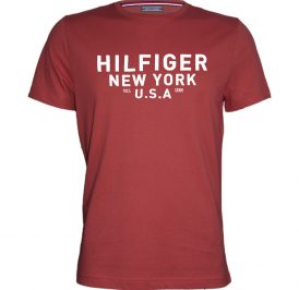 Camiseta Tommy Hilfiger Masculino MW0MW03573-647 XXL Vermelho - Imagem 1