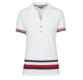 Camiseta Tommy Hilfiger Polo Feminina WW0WW19562-118 XL Branco - Imagem 1
