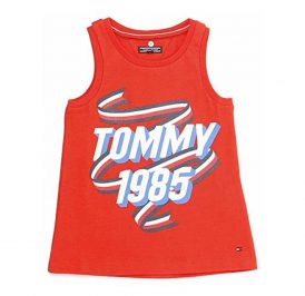 Camiseta Tommy Hilfiger Infantil Masculino KG0KG03508-610 10 Vermelho - Imagem 1