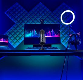 Microfone para Stream Razer Seiren V2 Pro Cardióide USB - Preto RZ19-04040100-R3U1 - Imagem 5