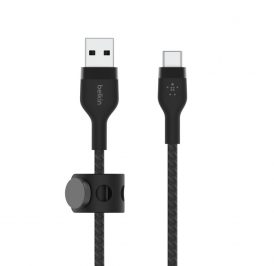 Cabo Belkin 1M USB-A/USB-C Boostcharge Pro Flex Preto - CAB010BT1MBK - Imagem 1