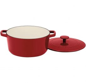 Caçarola Cuisinart CI650-25CR de Ferro Fundido Esmaltado 5L - Vermelha - Imagem 1