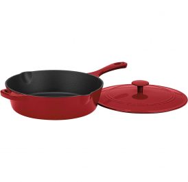 Frigideira Cuisinart CI45-30CR Ferro Fundido Esmaltado 30CM - Vermelha - Imagem 1