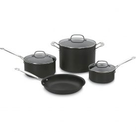 Jogo de Panelas Cuisinart 66-7P1 Antiaderente Chef Classic Preto - 7 Peças - Imagem 1