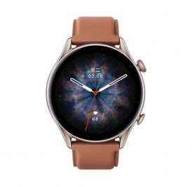 Smartwatch Amazfit GTR 3 Pro A2040 Bluetooth e GPS - Brown Leather W2040OV1N - Imagem 1
