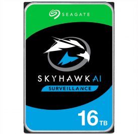 Hard Disk Interno para Sistema de Vigilância NVR Seagate SkyHawk AI Surveillance 16TB 3.5" 7200 rpm - ST16000VE002 - Imagem 1