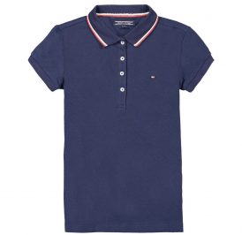 Camiseta Tommy Hilfiger Polo Infantil Feminina KG0KG03391-002- 6 Azul Marinho - Imagem 1