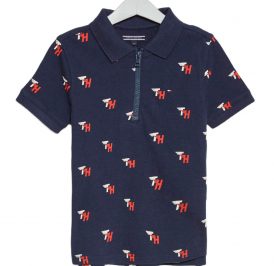 Camiseta Tommy Hilfiger Polo Masculino KB0KB03965-002 14 Azul Marinho - Imagem 1