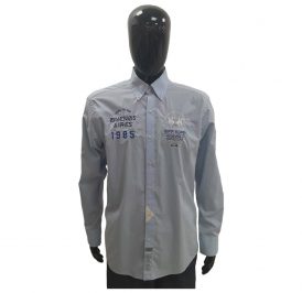 Camiseta La Martina Masculino EQ.JMC605 03 Blue Bell - Imagem 1