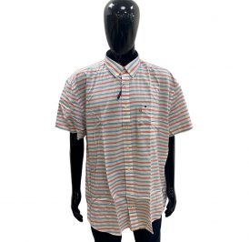 Camisa Tommy Hilfiger Masculino 08578A4045-112 L - Branco Azul - Imagem 1