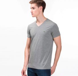 Camiseta Lacoste Masculino TH6710-CCA 08 Cinza - Imagem 1