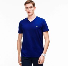 Camiseta Lacoste Masculino TH6710-S2P 04 Azul - Imagem 1