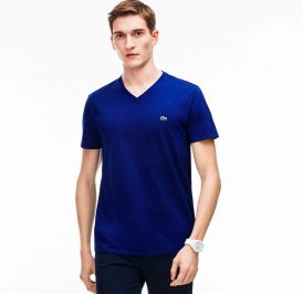 Camiseta Lacoste Masculino TH6710-S2P 08 - Azul - Imagem 1