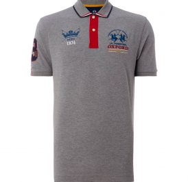 Camiseta La Martina Polo Masculino S.EQ.KMP323 04 Oxford - Cinza - Imagem 1