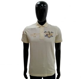Camiseta La Martina Polo Masculino EQ.KMP606 03 Royal Branco - Imagem 1