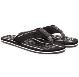 Chinelo Tommy Hilfiger Masculino FM0FM01371990-990 40 Preto - Imagem 1
