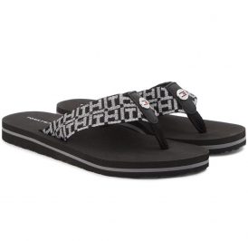 Chinelo Tommy Hilfiger Feminina FW0FW02364990-990 38 Preto - Imagem 1