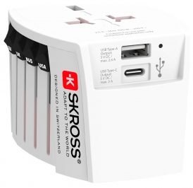 Adaptador de Tomada Skross MUV Dual USB/USB-C Bivolt - Branco - Imagem 1