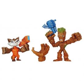 Boneco Hasbro Marvel B7487 Groot vs. Rocket Racoon - Imagem 1