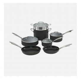 Jogo de Panelas Cuisinart DSA-11 Antiaderente Preto - 11 Peças - Imagem 1