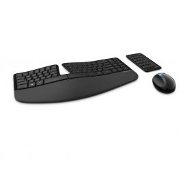 Teclado Com Mouse Microsoft Sculpt Ergonômico Wireless Inglês Preto - L5V-0001 - Imagem 1