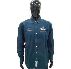 Camisa La Martina Masculino EQ.JMCM60 04 - Azul Marinho Claro - Imagem 1