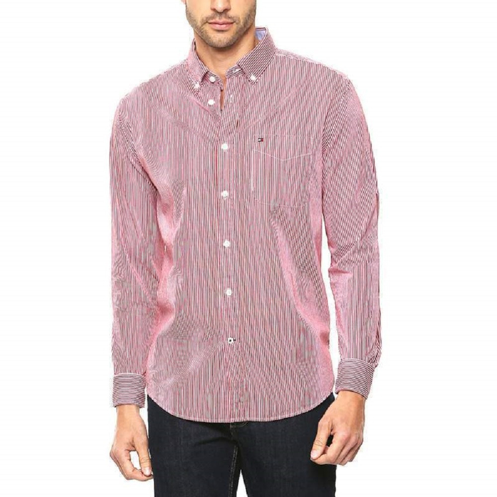 Camisa Tommy Hilfiger Masculino 08578A5866-946 M Vermelho Branco