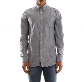 Camisa Tommy Hilfiger Masculino 08578B3727-030 XXL Cinza Azulado - Imagem 1