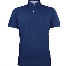 Camiseta Tommy Hilfiger Polo Masculino 0867802698-403 L Azul Marinho - Imagem 1