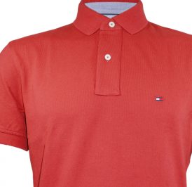 Camiseta Tommy Hilfiger Polo Masculino 0867802698-611 XXL Vermelho - Imagem 1
