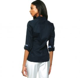 Camisa Tommy Hilfiger Feminina 1A67662955-410 LG - Azul Escuro - Imagem 1