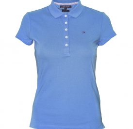 Camiseta Tommy Hilfiger Polo Feminina 1M87650126-442 S Celeste - Imagem 1