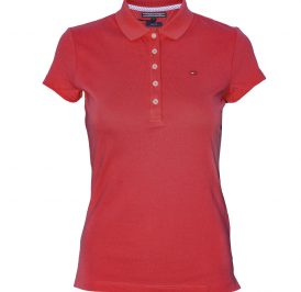 Camiseta Tommy Hilfiger Polo Feminina 1M87650126-658 XS Vermelho - Imagem 1