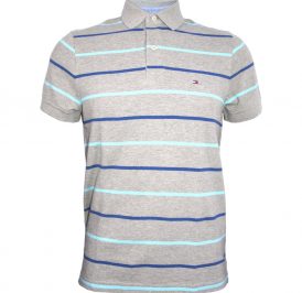 Camiseta Tommy Hilfiger Polo Masculino C8878A7672-004 S Cinza - Imagem 1