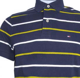 Camiseta Tommy Hilfiger Polo Masculino C8878A7672-493 L Azul - Imagem 1