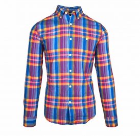 Camisa Tommy Hilfiger Masculino C8878A7761-422 M Azul Xadrez - Imagem 1