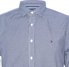 Camisa Tommy Hilfiger Masculino MW0MW00510-902 L Azul Marinho Xadrez - Imagem 1
