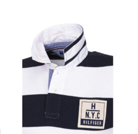 Camiseta Tommy Hilfiger Polo Masculino MW0MW00805-903 M Branco / Preto - Imagem 2