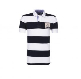 Camiseta Tommy Hilfiger Polo Masculino MW0MW00805-903 S Branco / Preto - Imagem 1