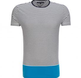 Camiseta Tommy Hilfiger Masculino MW0MW00837-902 S Branco Azul - Imagem 1