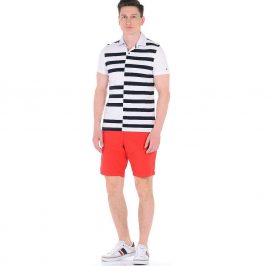 Camiseta Tommy Hilfiger Polo Masculino MW0MW01261-902 XXL Branco / Preto - Imagem 1