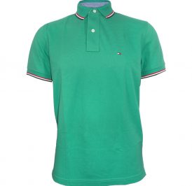 Camiseta Tommy Hilfiger Polo Masculino MW0MW02419-387 M Verde - Imagem 1