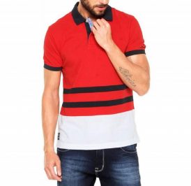 Camiseta Tommy Hilfiger Polo Masculino MW0MW02421-902 M Vermelho / Preto - Imagem 1