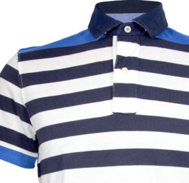 Camiseta Tommy Hilfiger Polo Masculino MW0MW02423-902 L Azul / Branco - Imagem 2