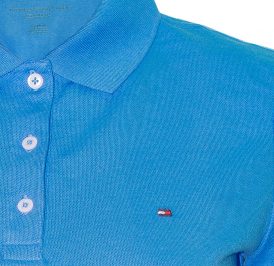 Camiseta Tommy Hilfiger Polo Feminina RM37678958-438 XXL Azul Bebe - Imagem 1