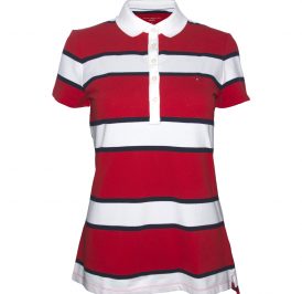Camiseta Tommy Hilfiger Polo Feminina RM37678960-645 L Rosa Branco - Imagem 1