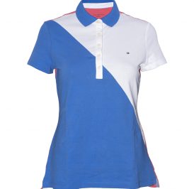 Camiseta Tommy Hilfiger Polo Feminina RM37678962-420 S Branco Azul Rosa - Imagem 1